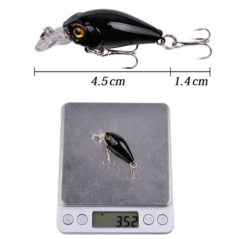 1Pcs 3.5g 4.5cm Top water Mini - Fishing Hook Treble avis et prix