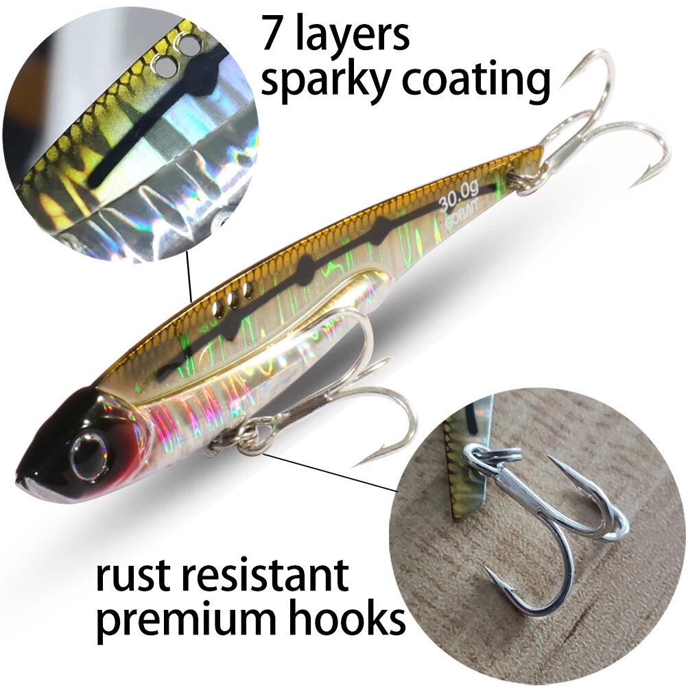 GOBAIT VIB Fishing Lure 20g 25 - Fishing Hook Treble avis et prix
