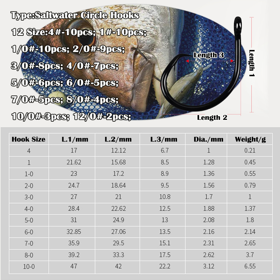 Circle Hooks 3X Strong Saltwat - Fishing Hook Circle avis et prix