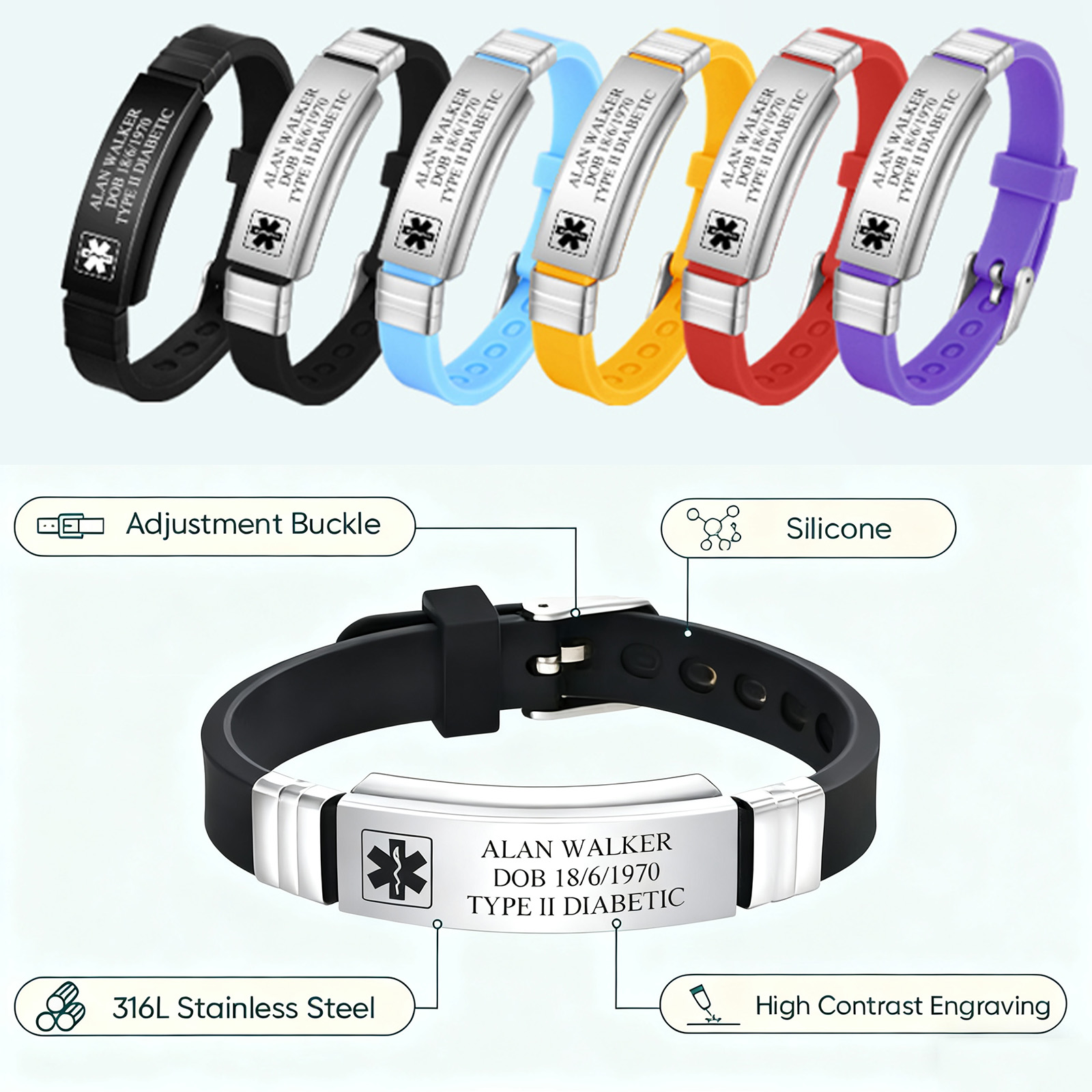 Custom Soft Silicone Bracelets - Fishing Hook avis et prix