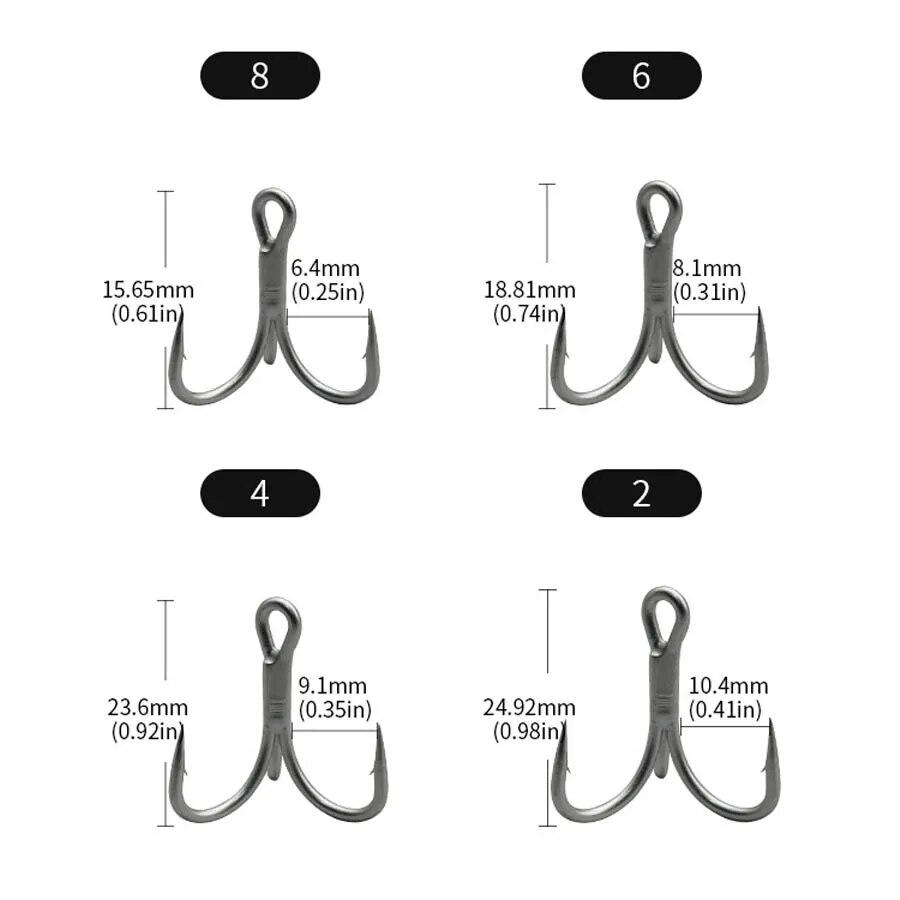 Fishing Treble Hooks High Carb - Fishing Hook Barbless avis et prix