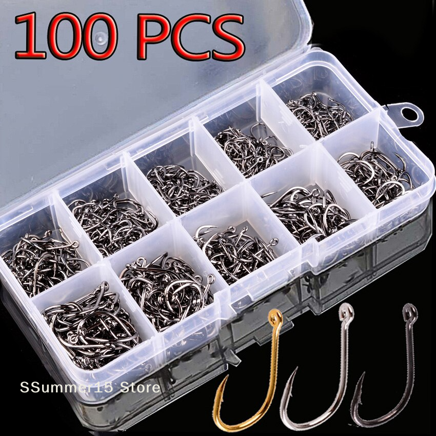 【R】100Pcs Fishing Hooks Set Ca - Fishing Hook Circle avis et prix