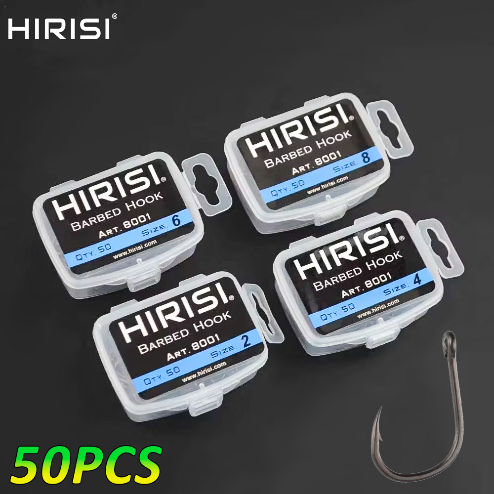 Hirisi 50pcs Barbed  Coated Ca - Fishing Hook Assortment avis et prix