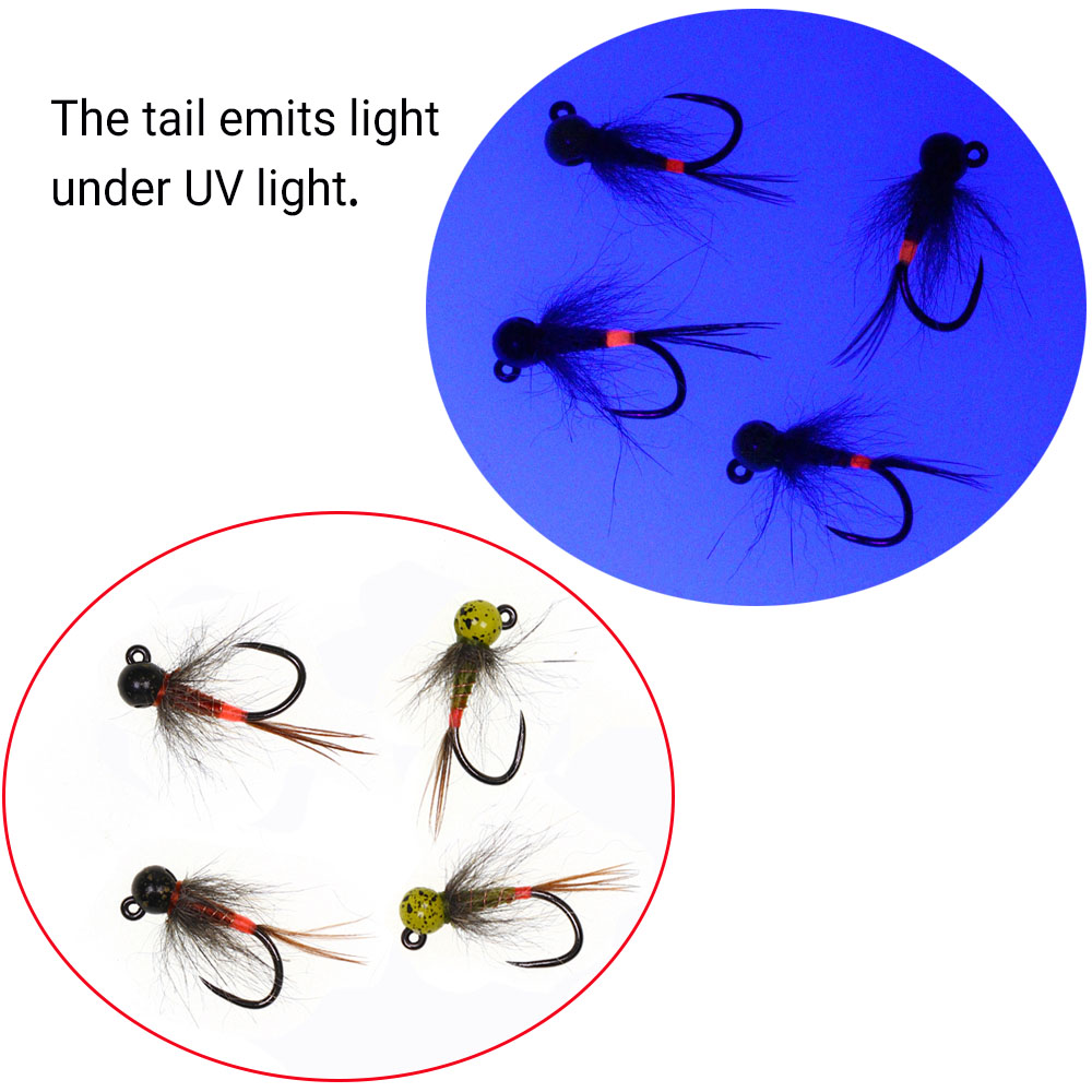 6PCS Jig Tungsten Bead Head Ny - Fishing Hook Barbless avis et prix