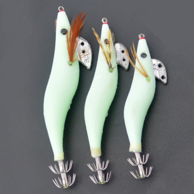 1PCS  Luminous Squid Jigs  Whi - Fishing Hook Size avis et prix
