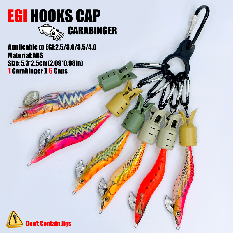 Squid Jig Hook Caps and Carabi - Fishing Hook Jig avis et prix