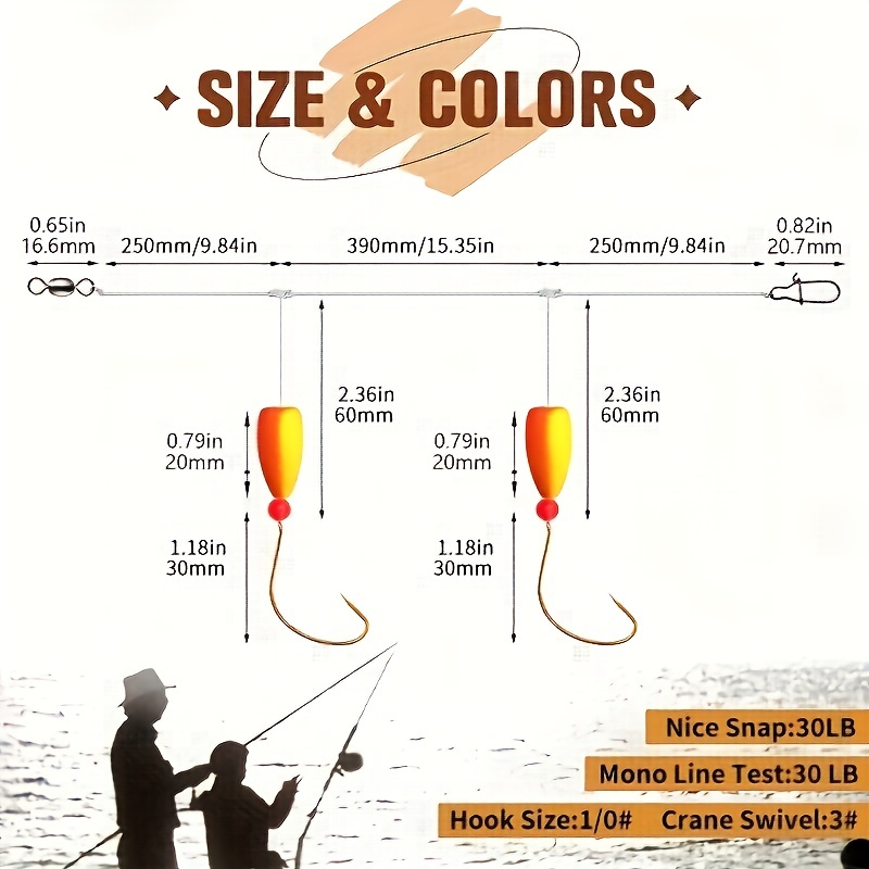 3pcs Pompano Rigs Surf Fishing - Fishing Hook Circle avis et prix