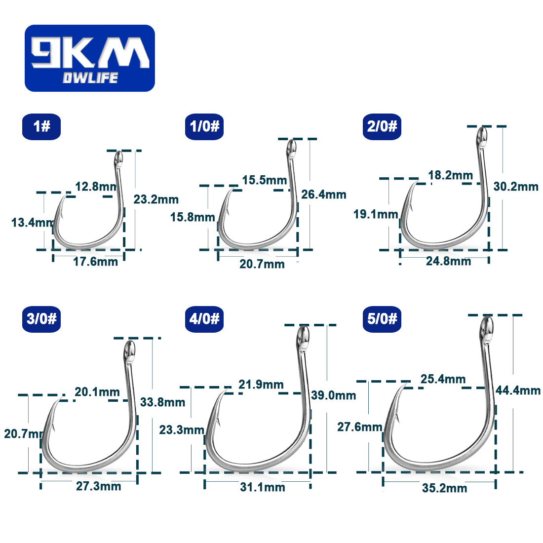 9KM Fishing Hooks Saltwater Li - Fishing Hook Circle avis et prix