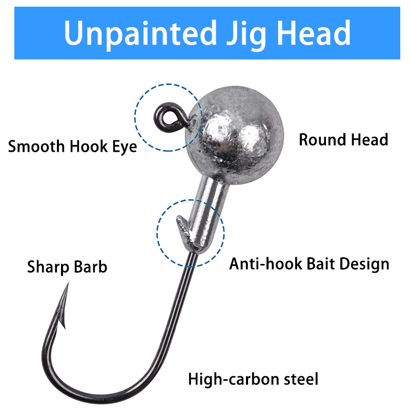 100PCS Fishing Hooks Lead Jig  - Fishing Hook Offset avis et prix