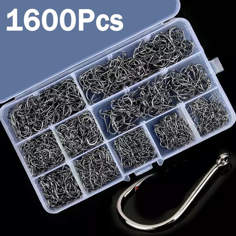 50-1600Pcs/BoxFishing Hooks Ca - Fishing Hook Circle avis et prix