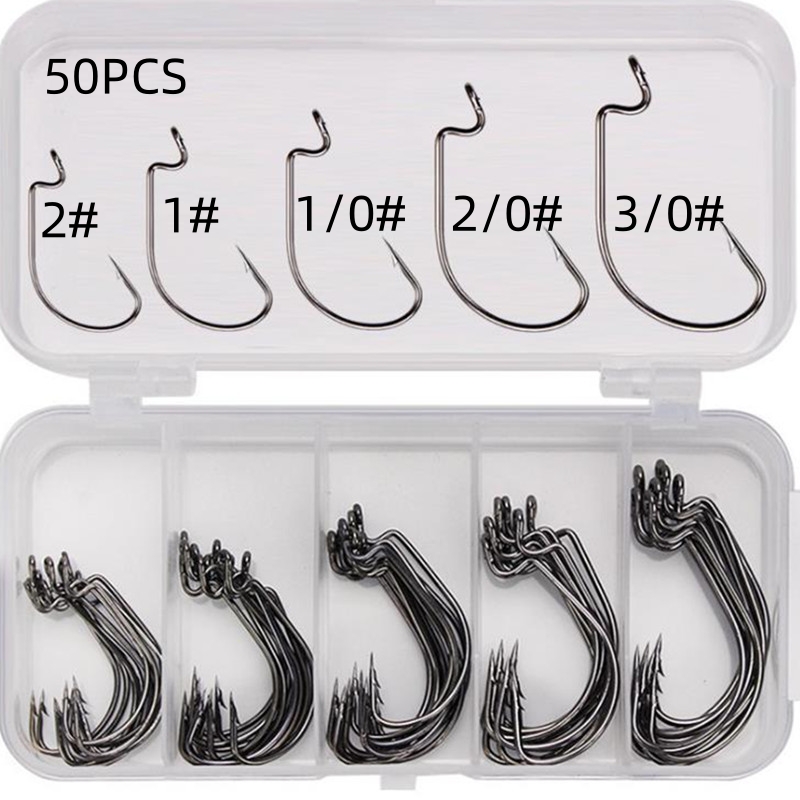 50Pcs/Box High Carbon Steel Fi - Fishing Hook Stainless Steel avis et prix