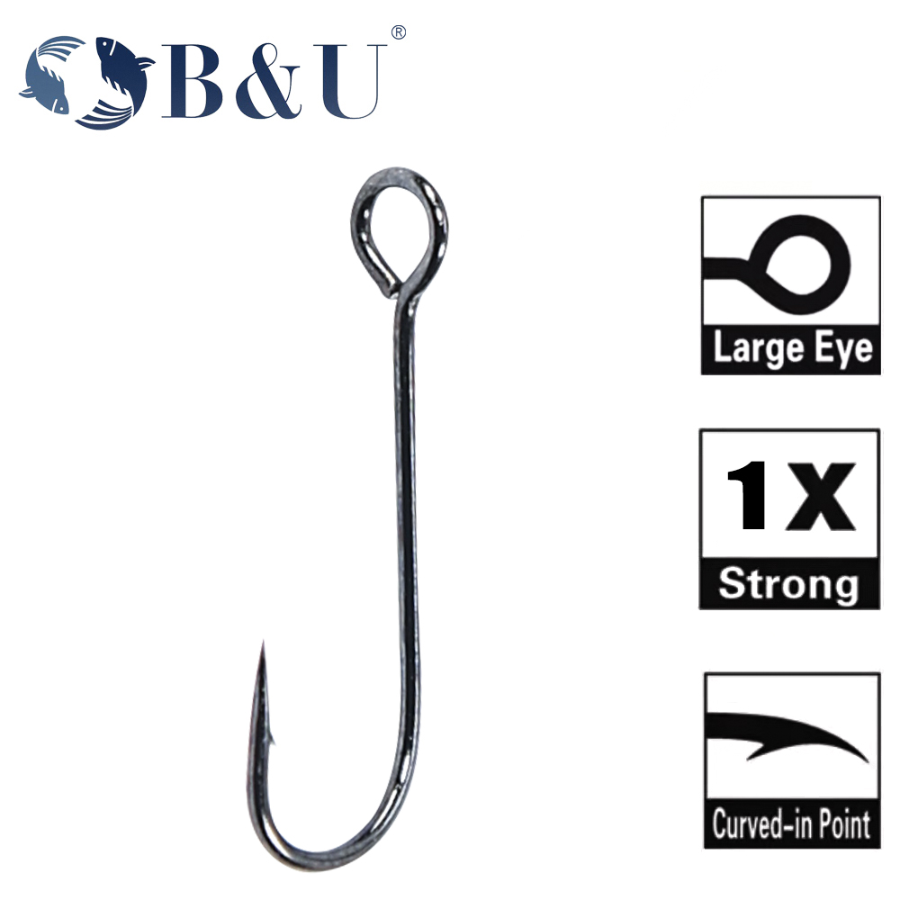 B&U 20pcs Fishing hook big eye - Fishing Hook Barbless avis et prix