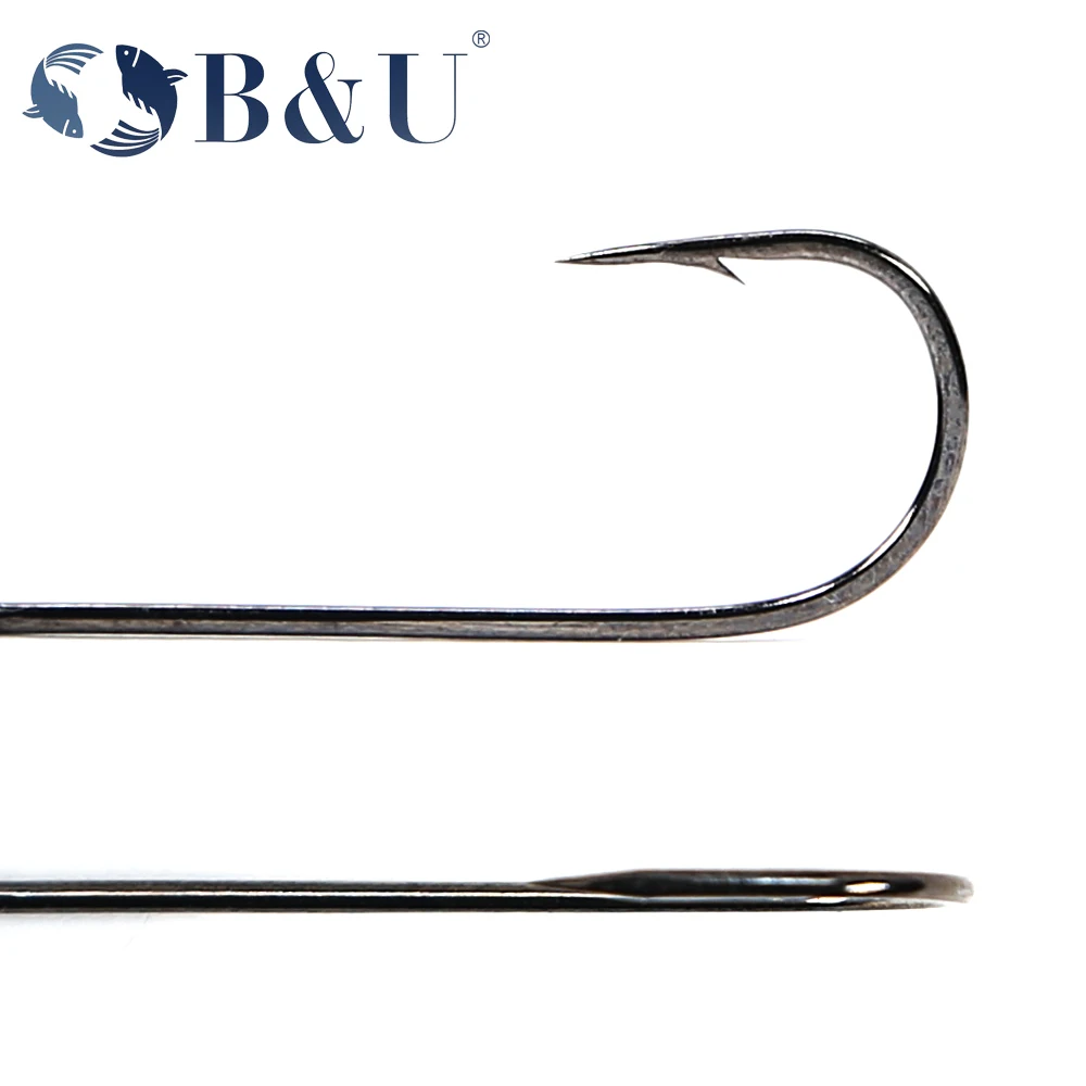 B&U 20pcs Fishing hook big eye - Fishing Hook Barbless avis et prix