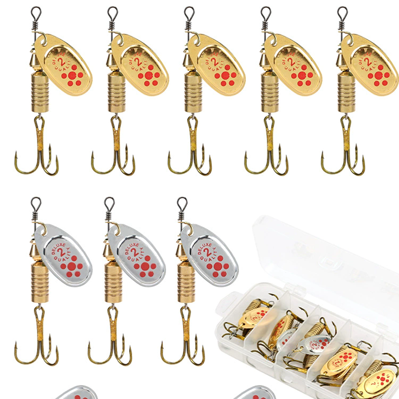 1PCS Metal Plating Spinner Bai - Fishing Hook Treble avis et prix