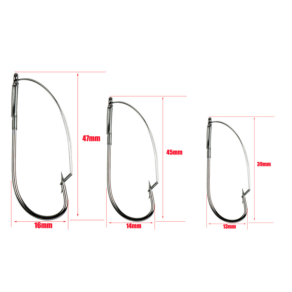 10Pcs/box Fishing Wacky Weedle - Fishing Hook Weedless avis et prix
