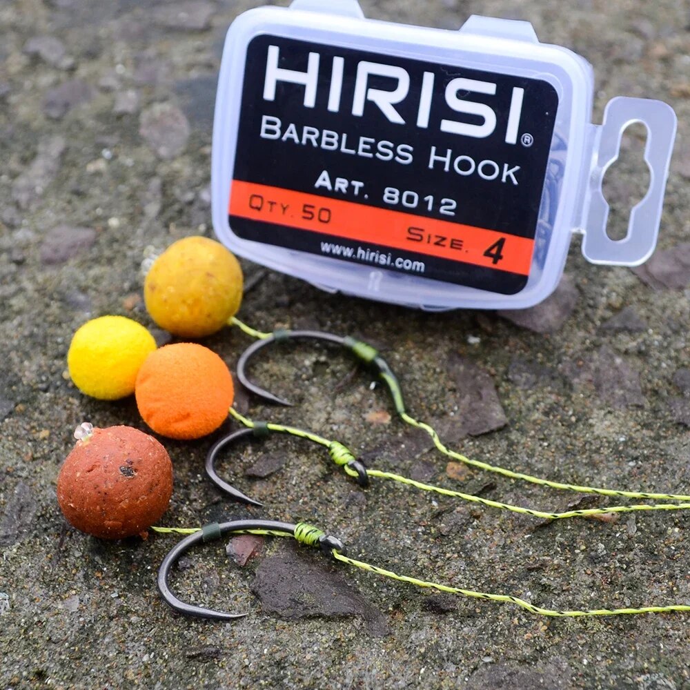 Hirisi 50pcs Coating High Carb - Fishing Hook Barbless avis et prix